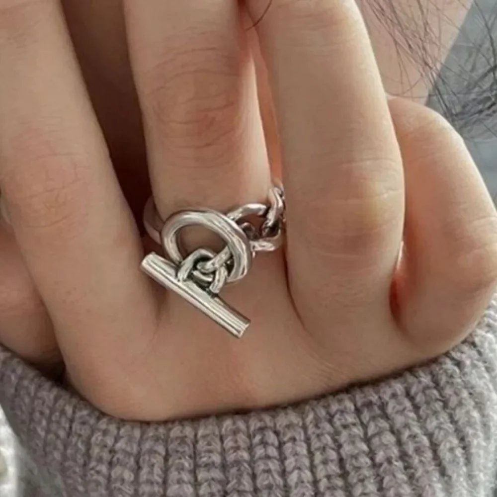 The toggle ring in 925 silver - Picture 1 of 7